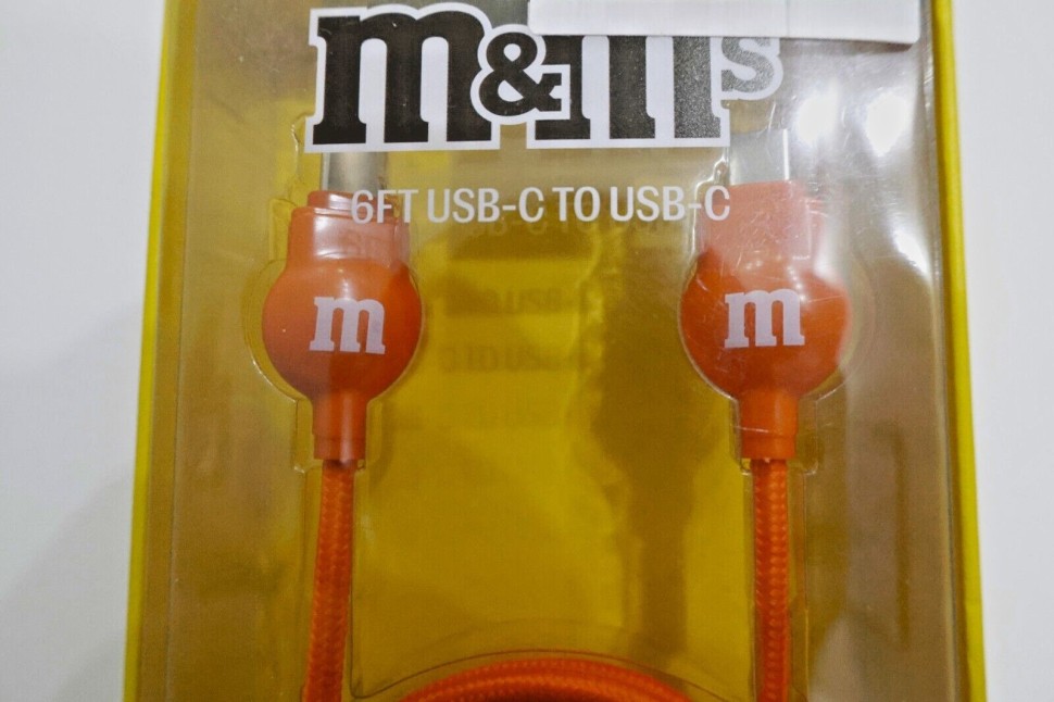 M&Ms Candy Durable Construction Red M&M USB-C To USB-C Cable-6 Ft