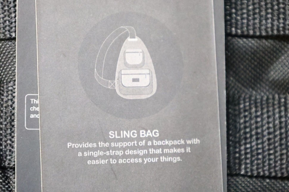 East West USA Black Tactical Shoulder Sling Trail Walker Utility Bag