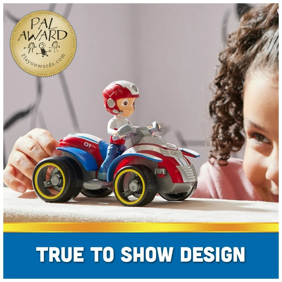 Paw Patrol, Ryder’S Rescue ATV Vehicle with Collectible Figure, for Kids Aged 3 
