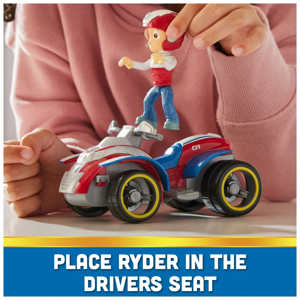 Paw Patrol, Ryder’S Rescue ATV Vehicle with Collectible Figure, for Kids Aged 3 