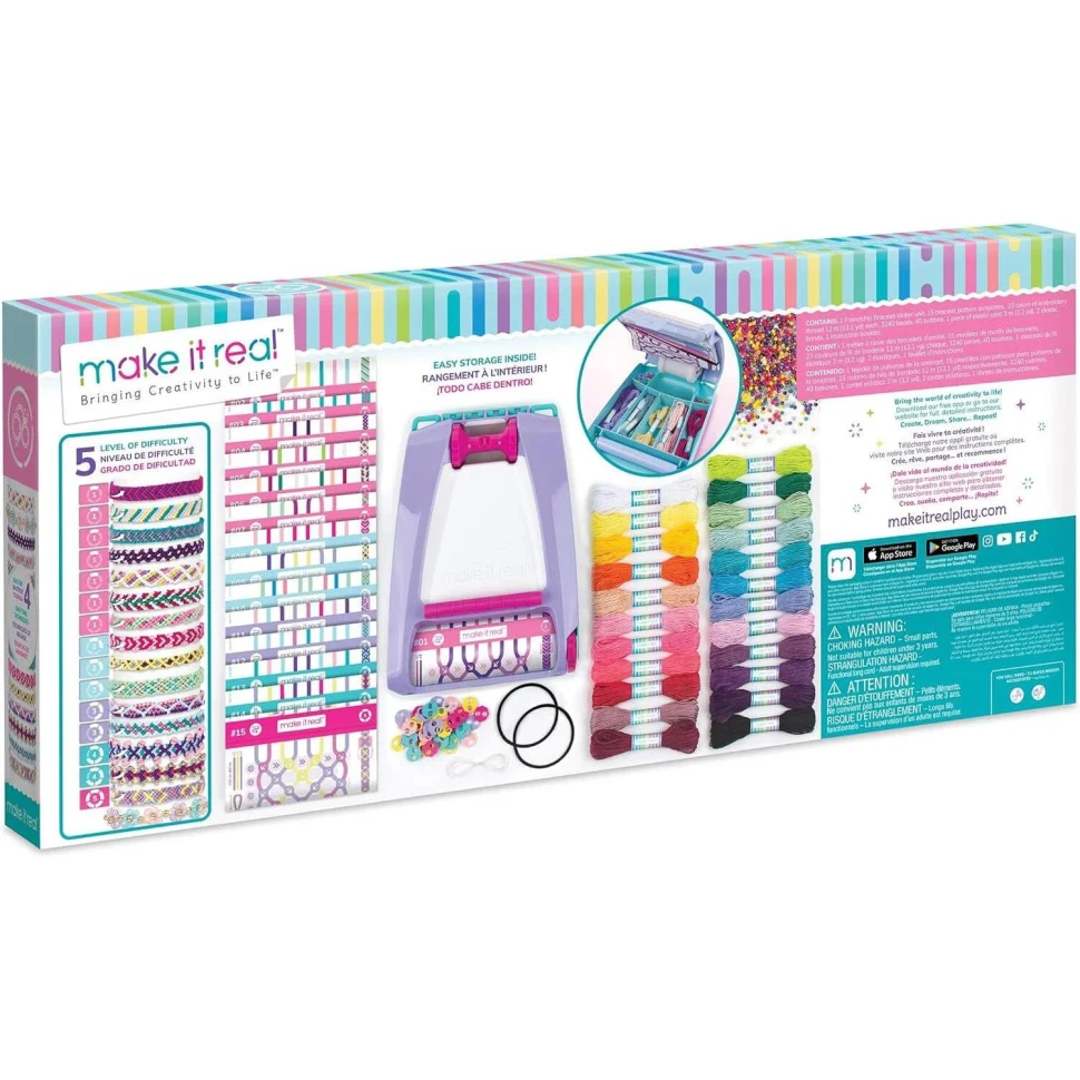 Make It Real Friendship Bracelet Maker Mega Set 3325 pieces