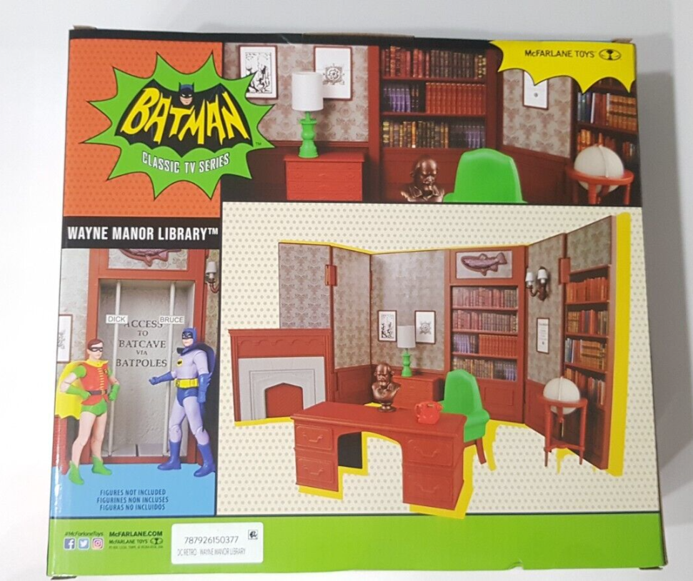 McFarlane Toys - DC Retro Wayne Manor Library (Batman 66') Playset 