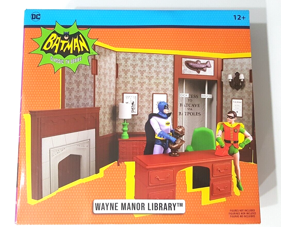 McFarlane Toys - DC Retro Wayne Manor Library (Batman 66') Playset 