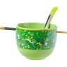 Silver Buffalo Rick and Morty Floating Portal Ceramic Ramen Noodle Rice Bowl with Chopsticks and Spoon, Microwave Safe, 20 Ounces