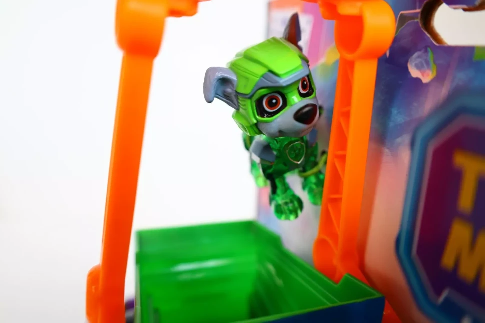 Rocky Paw Patrol The Mighty Movie Figure & Recycler Truck with Lights Sounds