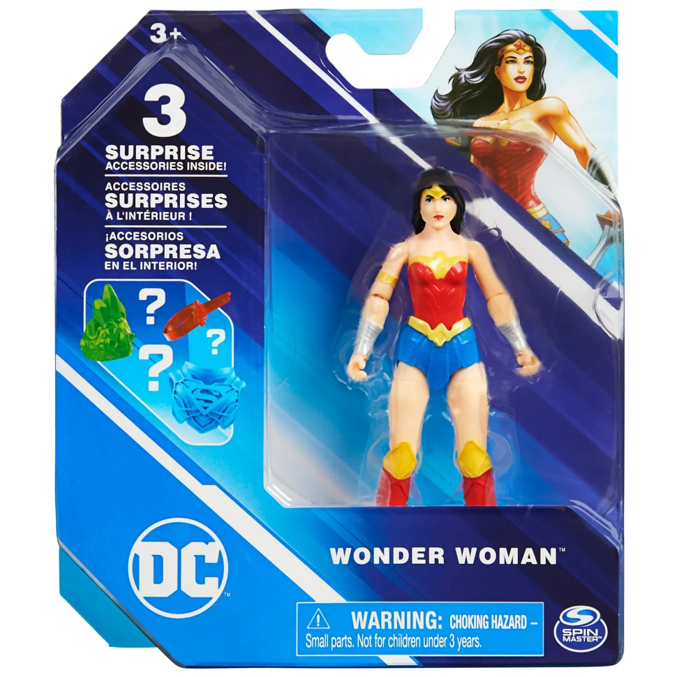 DC Wonder Woman 4" Action Figure 3 Surprise Accessories Spin Master