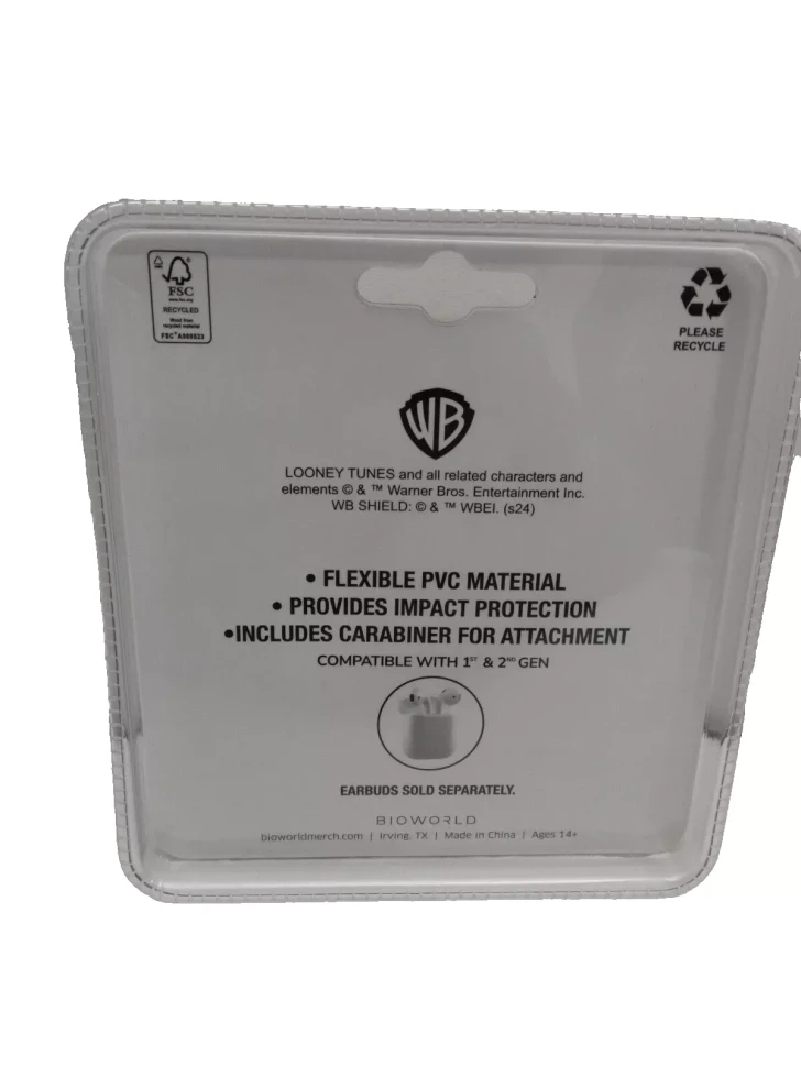 AIRPODS CASE GEN 1 & 2 TAZ Devil Looney Toons WARNER BROTHERS 