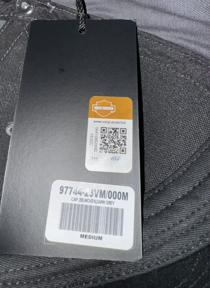 Harley-Davidson Bar & Shield Baseball Fitted Hat Cap Size 7 1/4 Grey