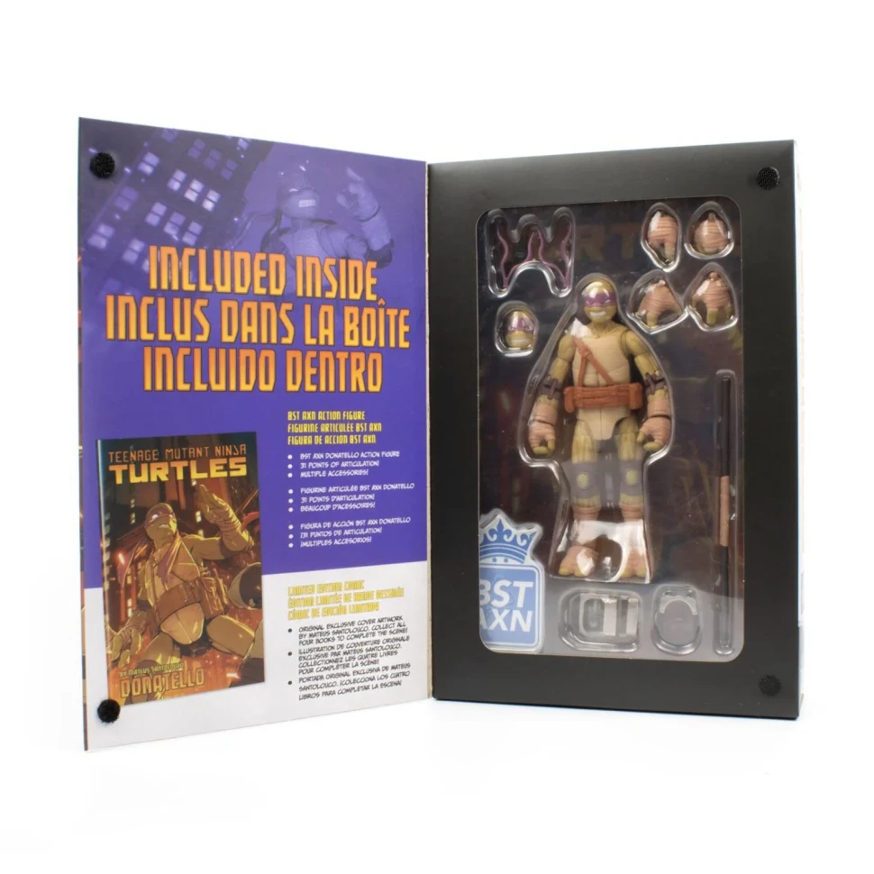 TMNT BST AXN + COMIC Wave 3 Donatello v2 Comic Book & Action Figure Set Turtles