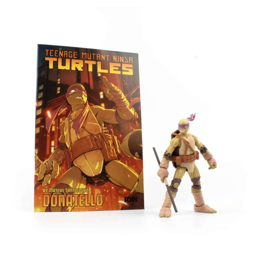 TMNT BST AXN + COMIC Wave 3 Donatello v2 Comic Book & Action Figure Set Turtles