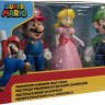 MARIO MUSHROOM KINGDOM DIORAMA SET LUIGI PRINCESS PEACH MARIO NINTENDO 4" 3 PACK 