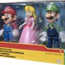 MARIO MUSHROOM KINGDOM DIORAMA SET LUIGI PRINCESS PEACH MARIO NINTENDO 4" 3 PACK 