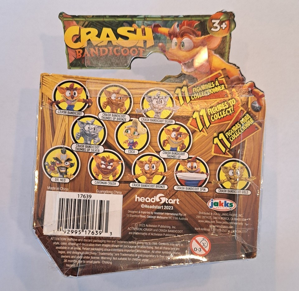 Crash Bandicoot Jakks Pacific 2.5" Head Start Action figure 2023 Toy