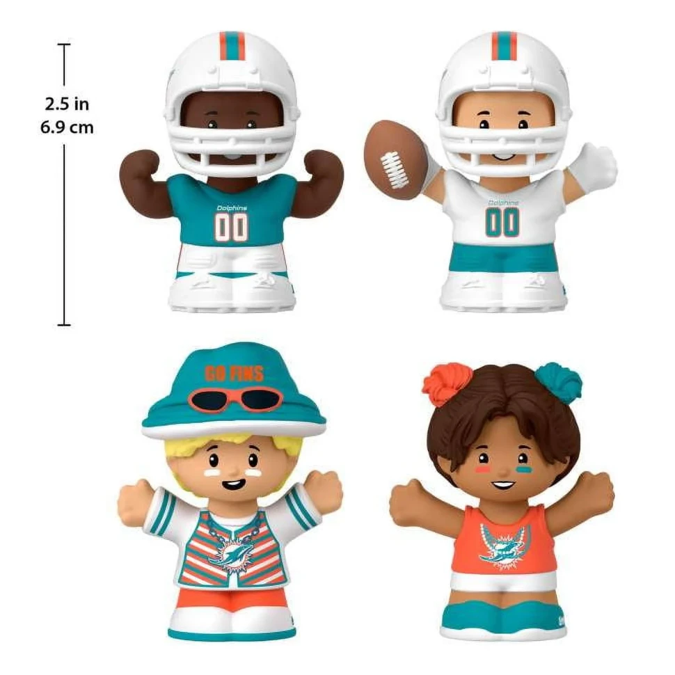Fisher-Price Little People NFL Collector Miami Dolphins Figure 4-Pack