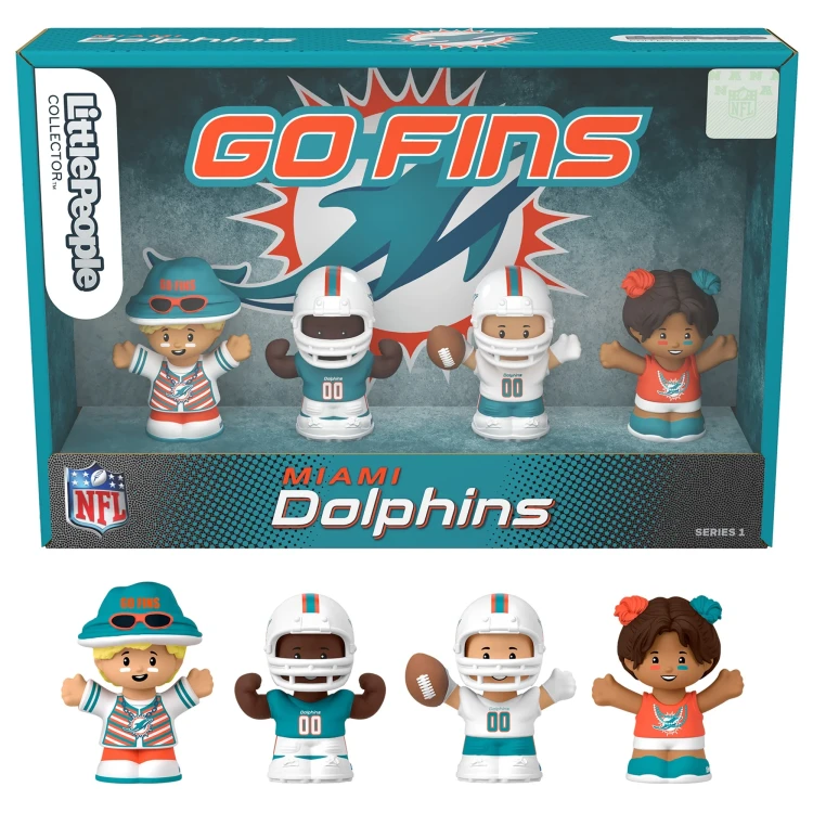 Fisher-Price Little People NFL Collector Miami Dolphins Figure 4-Pack