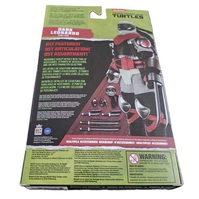 The Loyal Subjects TMNT Dark Leonardo (Comic Noir) 5" Figure Limited Edition