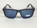Tommy Hilfiger Saint Rectangular Sunglasses Blue Gray Frame Blue Flash Mirror Lens SAINT MP OM492