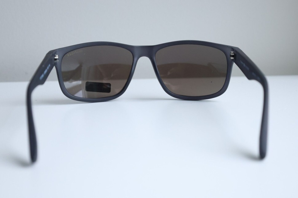 Tommy Hilfiger Saint Rectangular Sunglasses Blue Gray Frame Blue Flash Mirror Lens SAINT MP OM492