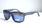 Tommy Hilfiger Saint Rectangular Sunglasses Blue Gray Frame Blue Flash Mirror Lens SAINT MP OM492