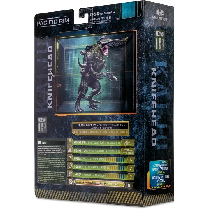Pacific Rim Knifehead (Kaiju) 4" Scale Figure Playset with Comic