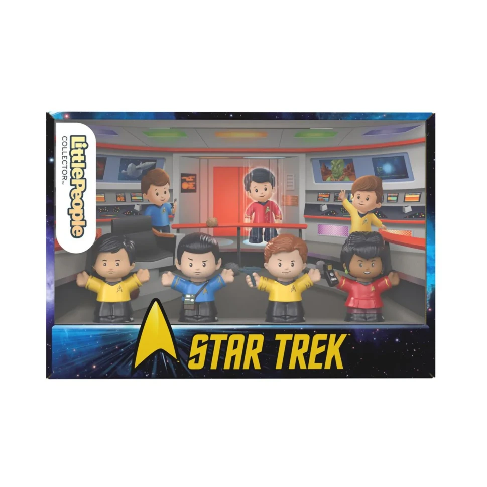 Fisher-Price Star Trek TOS Little People Collectible Action Figure, Multicolor, 2.5'', 4 Piece