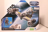 STAR WARS Mission Fleet Mando's N1 Starfighter Grogu &amp; Mandalorian Figure
