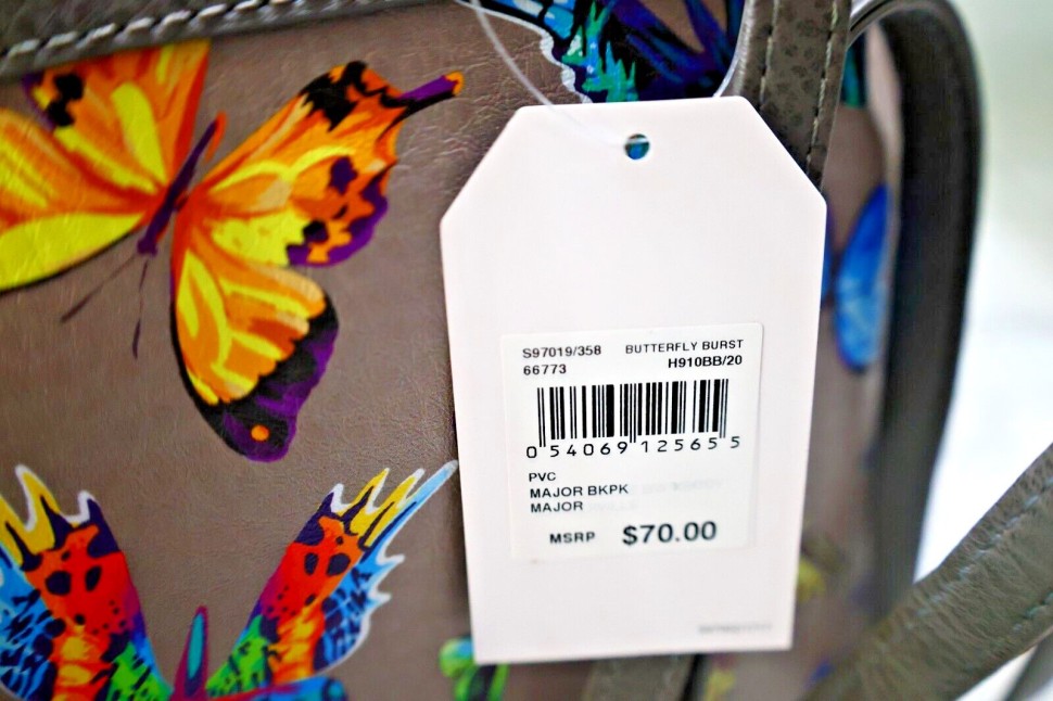 MultiSac Backpack Butterfly Bag Faux Leather Burst Major