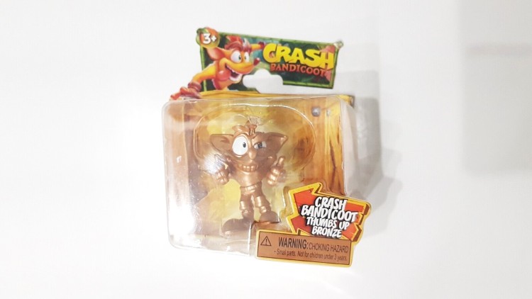 Jakks CRASH BANDICOOT THUMBS UP BRONZE Gold