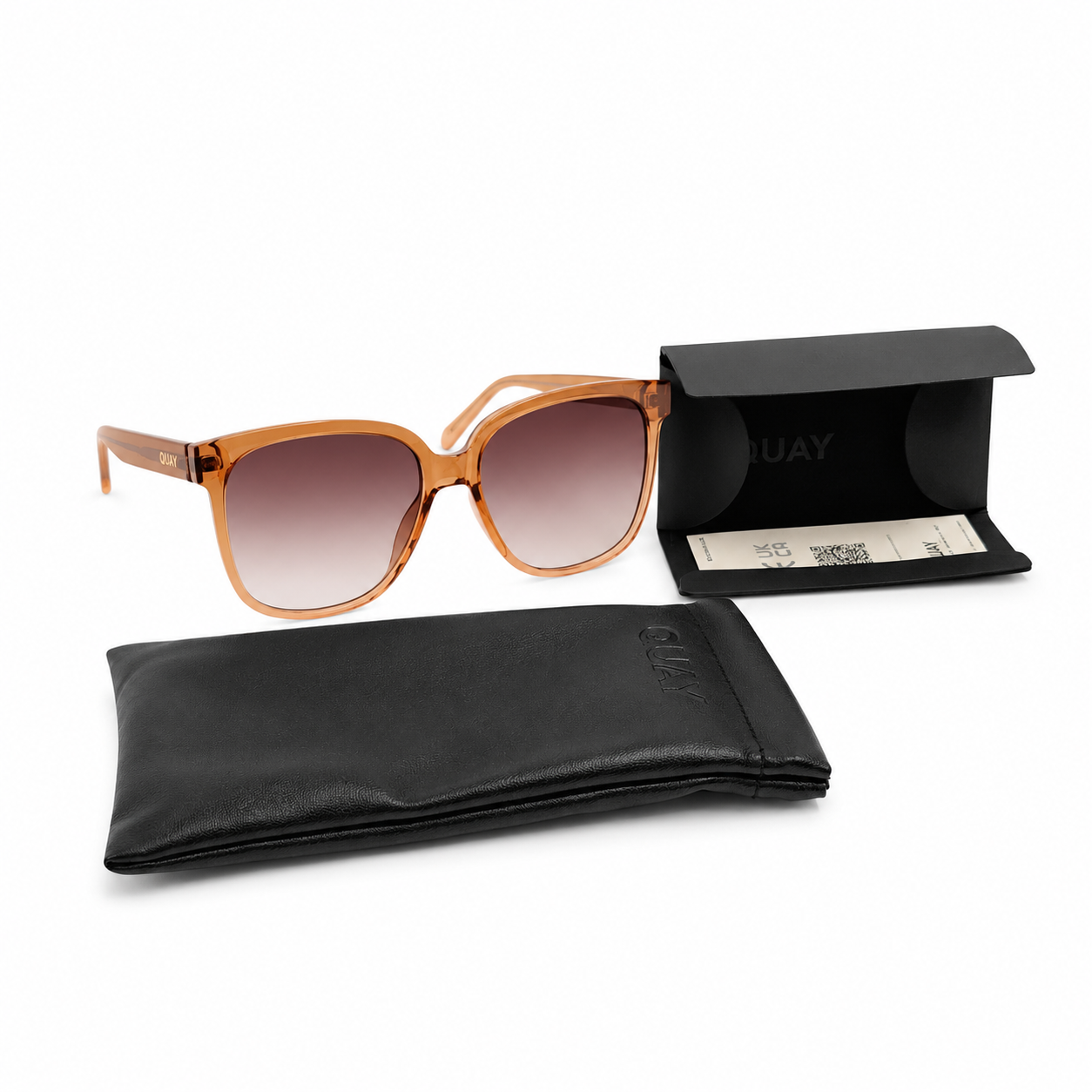 QUAY WIDE AWAKE, Coffee Rose Sunglasses, Oversized Designer Eyewear - Image 3