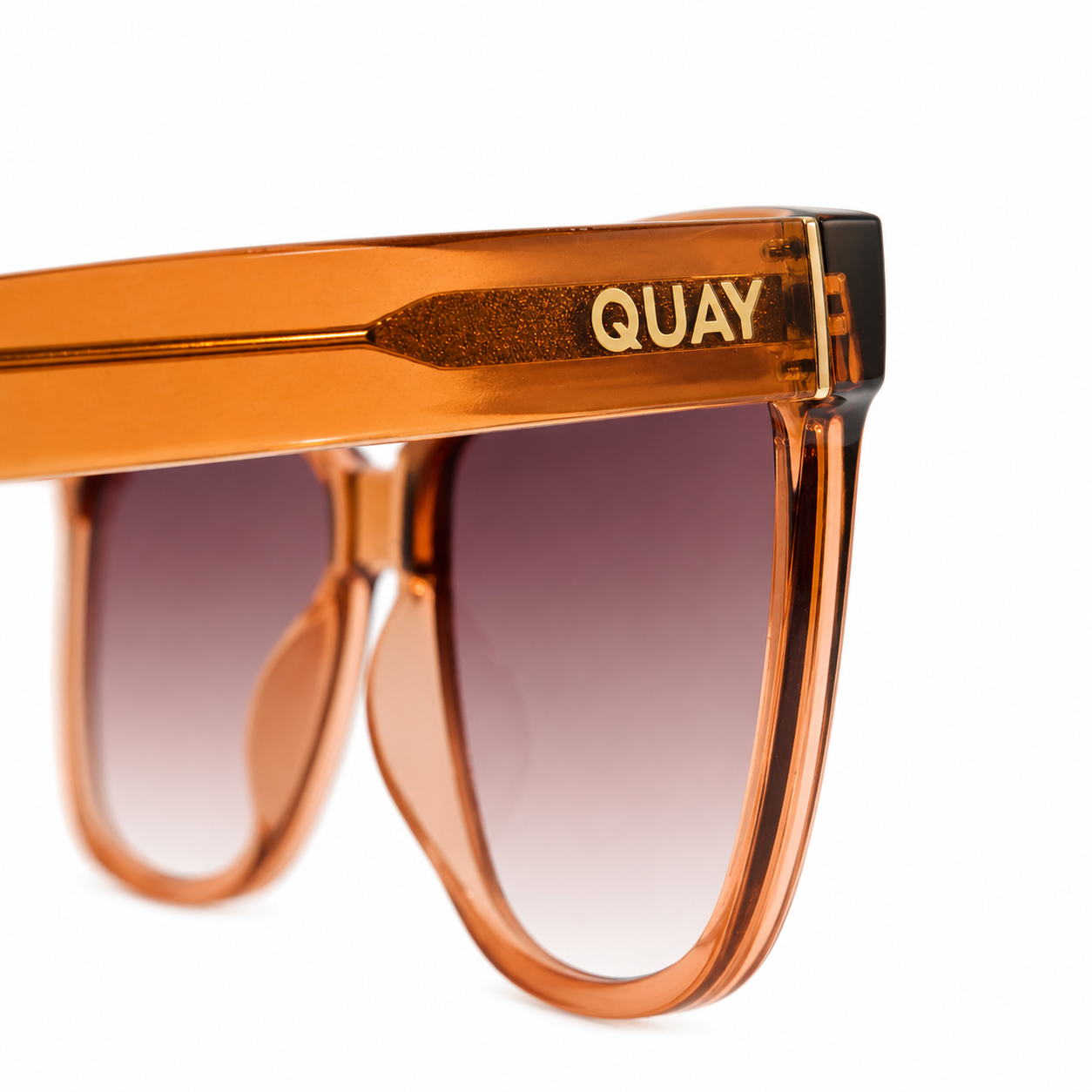 QUAY WIDE AWAKE, Coffee Rose Sunglasses, Oversized Designer Eyewear - Image 6