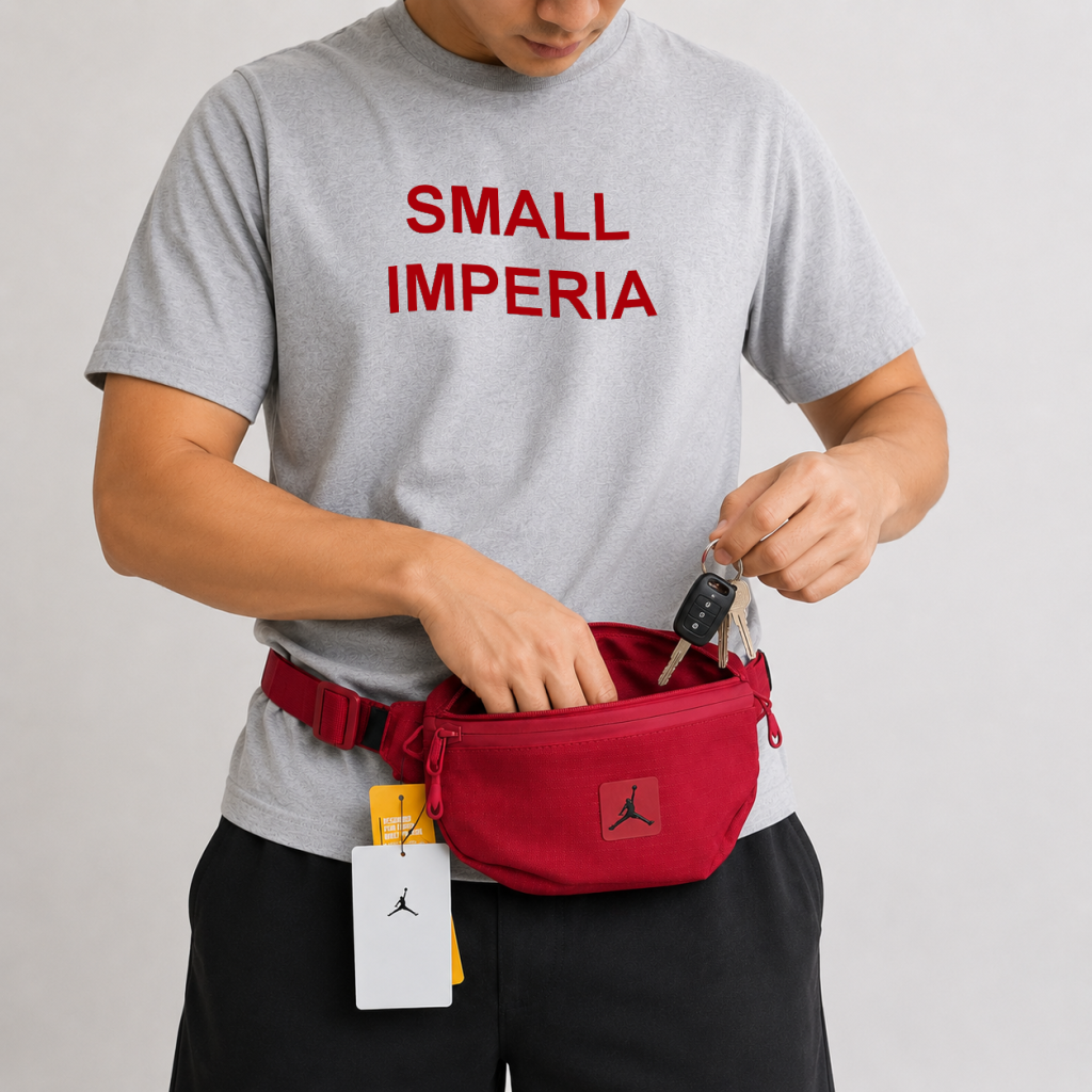 Jordan Jumpman Crossbody Bag Waist RED Cordura Fabric MA0901 B5P Fanny Pack