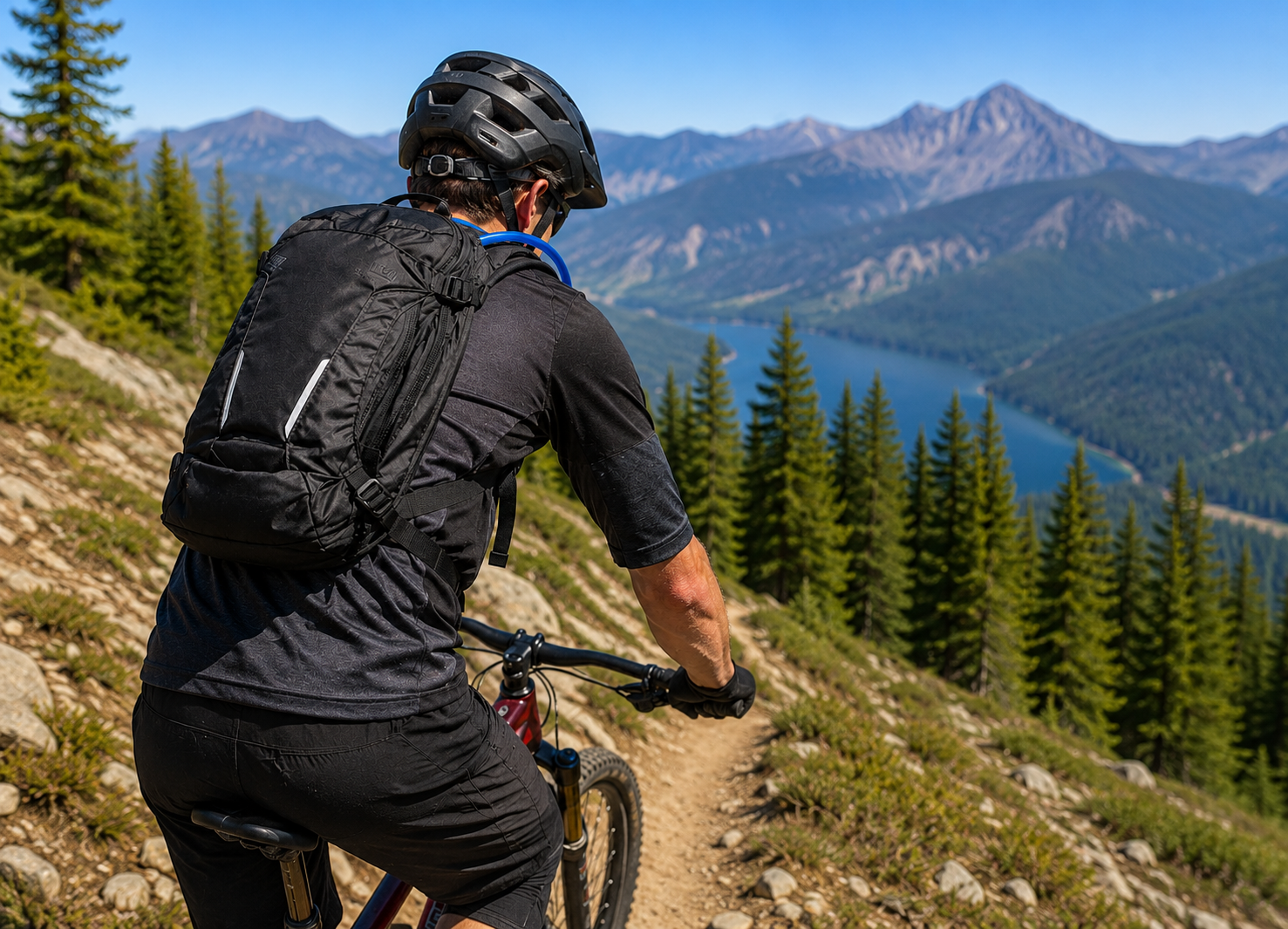 CamelBak M.U.L.E. Hydration Backpack 100oz Black Mountain Bike Cycling Pack - Image 8